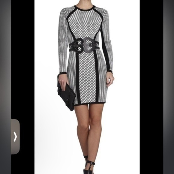 BCBGMaxAzria like new M bandage dress with long zipper on the back super stylish - Picture 2 of 13
